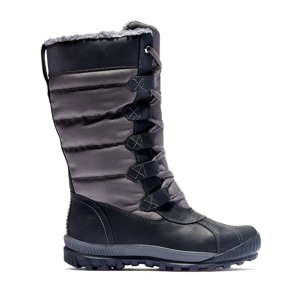 Bocanci De Zapada Timberland Dama Negrii/Gri - Mt. Hayes Tall Waterproof - Romania - ROHIXN258